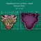 Highland cow with Bow Silicone Freshie Mold - small, raised lines